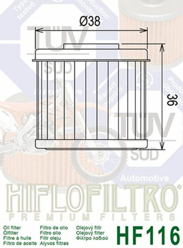 Filtro olio HF116 Honda Crf 250 / 450 2002 - 2026