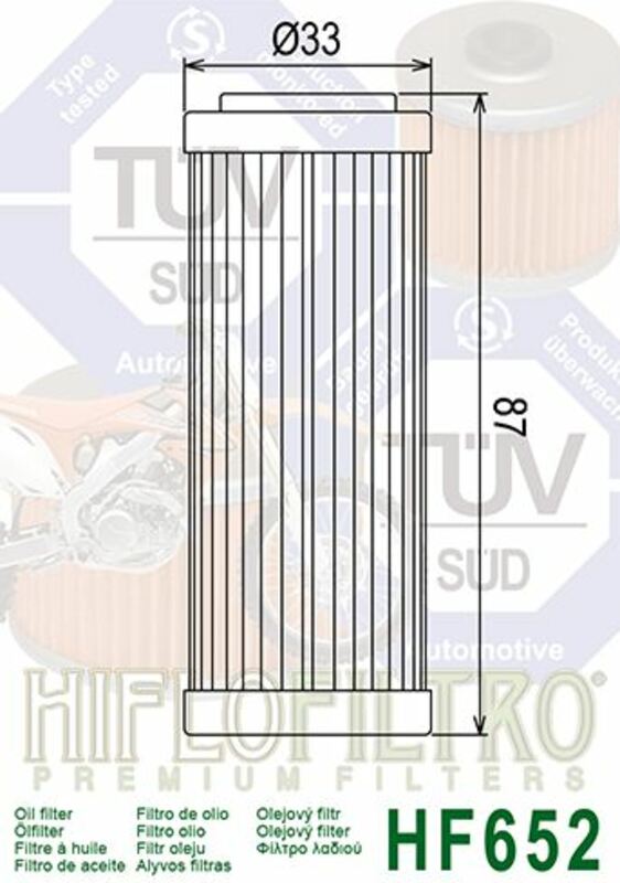 Filtro olio HF652 Ktm Husqvarna Gas Gas Husaberg