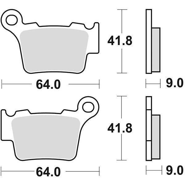 Pastiglie freno post. Ktm Exc / Exc-f / Sx / Sxf 2004 - 2026 Husqvarna Fc / Fe / Te / Tc 2014 - 2026 Sherco Se / Sef 2014 - 2026
