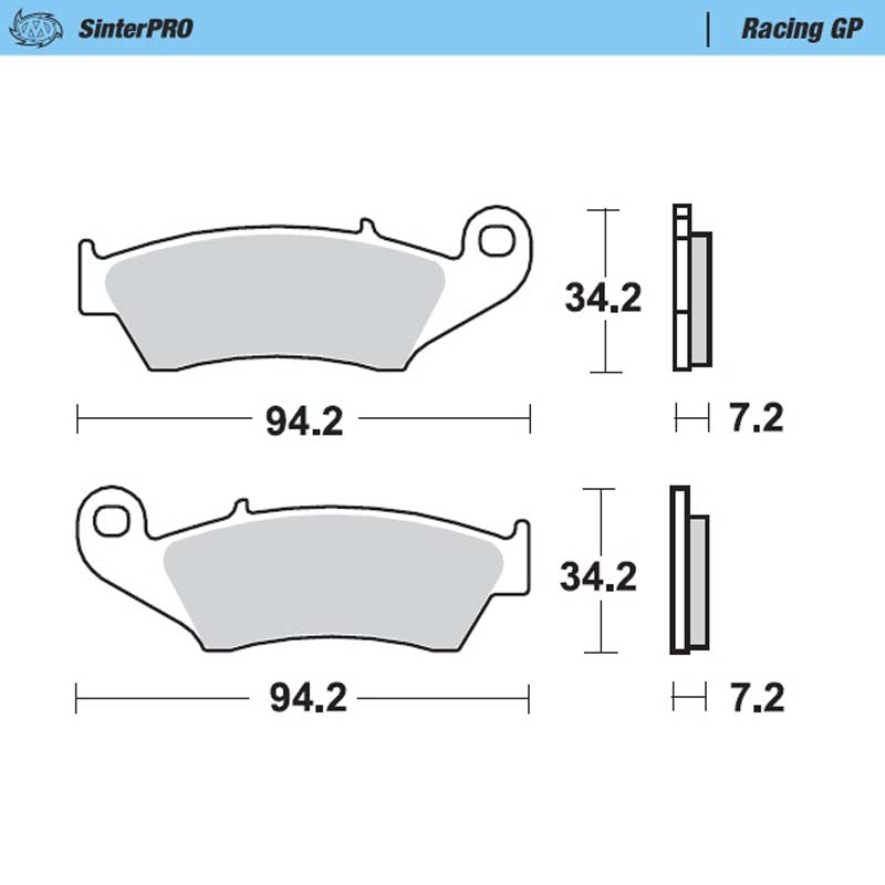 Pastiglie freno ant. sinterizzate gp racing Nissin Honda, Suzuki, Kawasaki, Yamaha, Beta