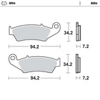 Pastiglie freno ant. Beta RR 2005 - 2026 Honda Cr 1995 - 2007 Kawasaki Kx 1994 / 2026 Yamaha Yz 2007 - 2016 Suzuki Rm 1996 - 2026
