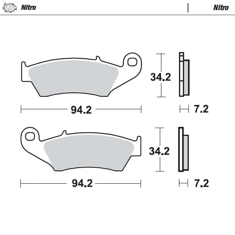 Pastiglie freno ant. sinterizzate nitro Nissin Honda, Suzuki, Kawasaki, Yamaha, Beta