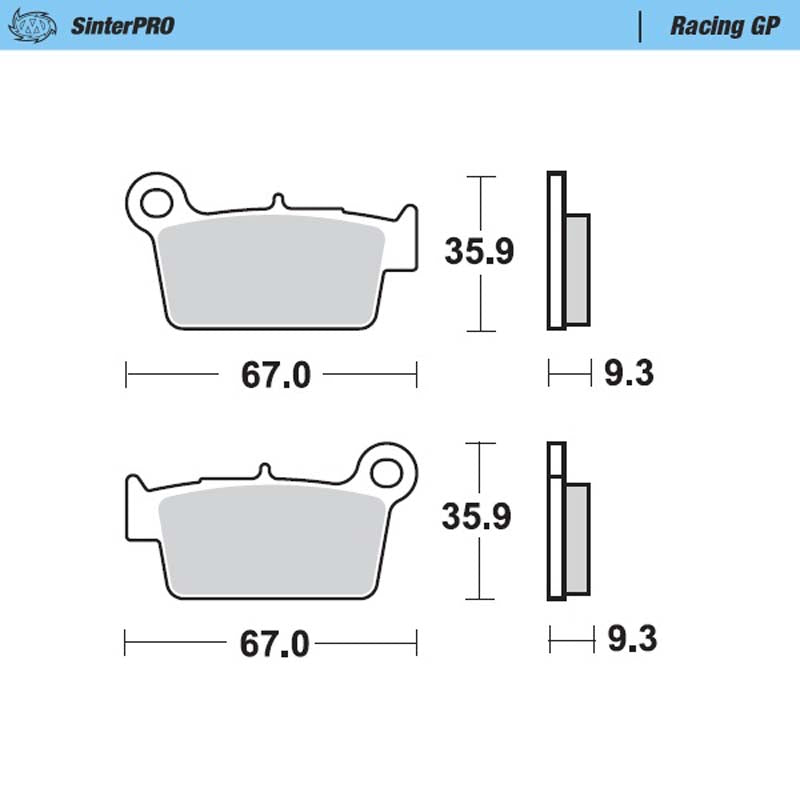 Pastiglie freno post. sinterizzate Gp racing Nissin Yamaha, Fantic, Suzuki, Kawasaki, Beta, Tm, Rieju