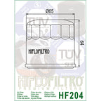 Filtro Olio Hiflo HF204 – Honda Africa Twin / Yamaha Tenere 700 / Triumph Tiger 900 / Kawasaki KLE 500