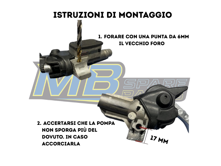 Collare CNC Riparazione Braccialetto Pompa Frizione Nero — MB Spare Parts