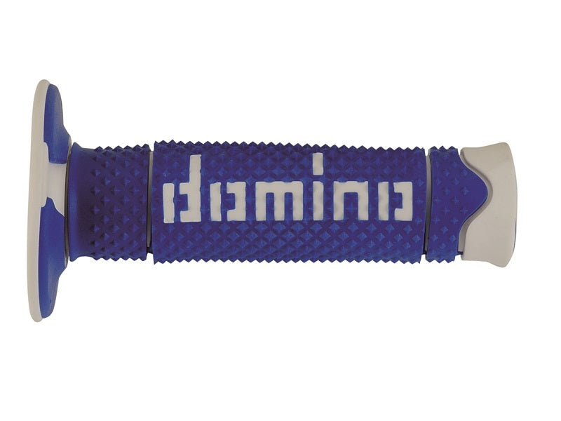 Coppia Manopole Off Road DOMINO DSH blu/bianco - A26041C4648