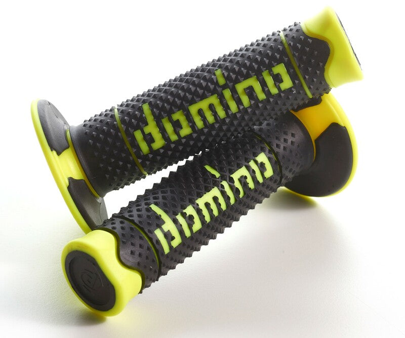 Manopole Domino A260 Full Grip Nero / Giallo Fluor – Enduro / Motocross