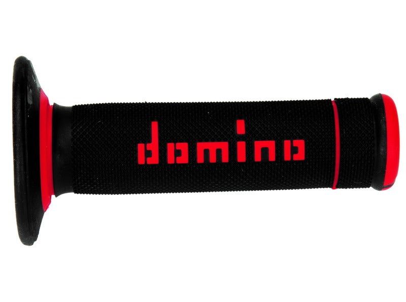 Coppia Manopole Off Road DOMINO Cross nero/rosso - A02041C4240