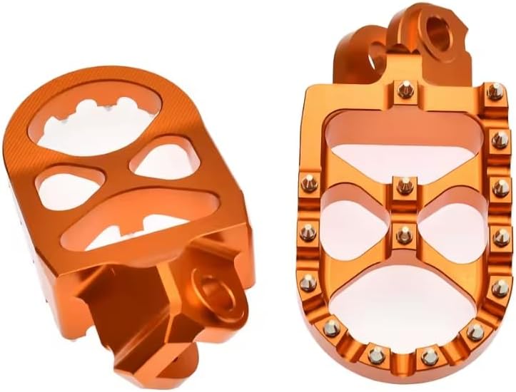 Pedane Maggiorate Ergal CNC Arancione KTM EXC / SX 2002-2016 — MB Spare Parts