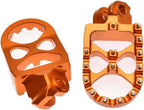 Pedane Maggiorate Ergal CNC Arancione KTM EXC / SX 2002-2016 — MB Spare Parts