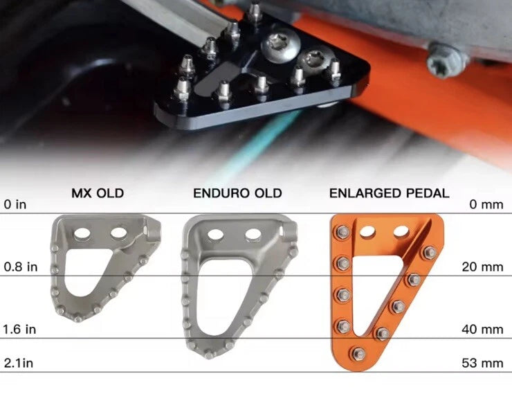 Puntale freno maggiorato in egal Ktm Exc / Exc-f / Sx / Sxf 2016 - 2026