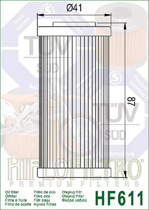 Filtro olio HF611 Sherco